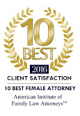 Margaret O'Connor - American Institute of Family Law Attorneys 10 Best Award - 2016